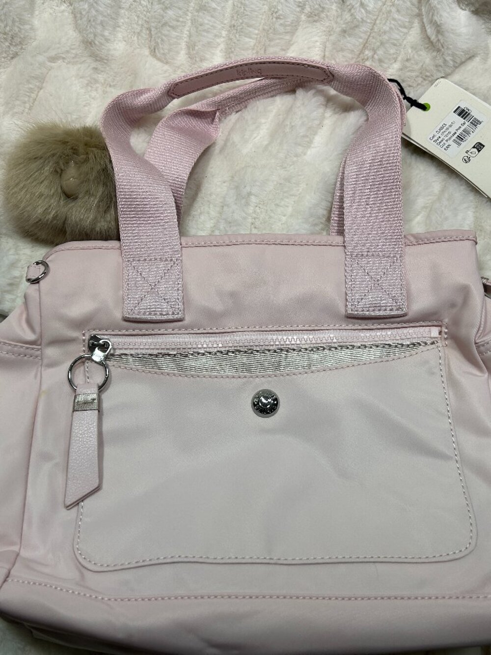 NWT Kipling Tensi Satchel Crossbody Bag in Primrose Pink